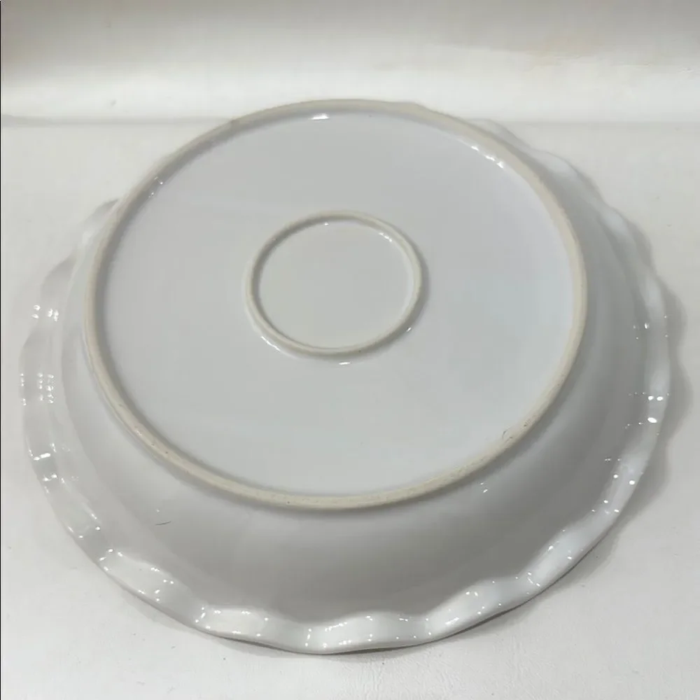 Apple Pie Ceramic Recipe Baking Dish 10 In Round 1 1/2 In Tall Homemade Love